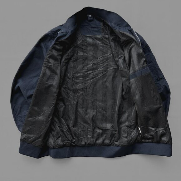 Navy Zip-Up Bomber Jacket - Picture 2 of 4